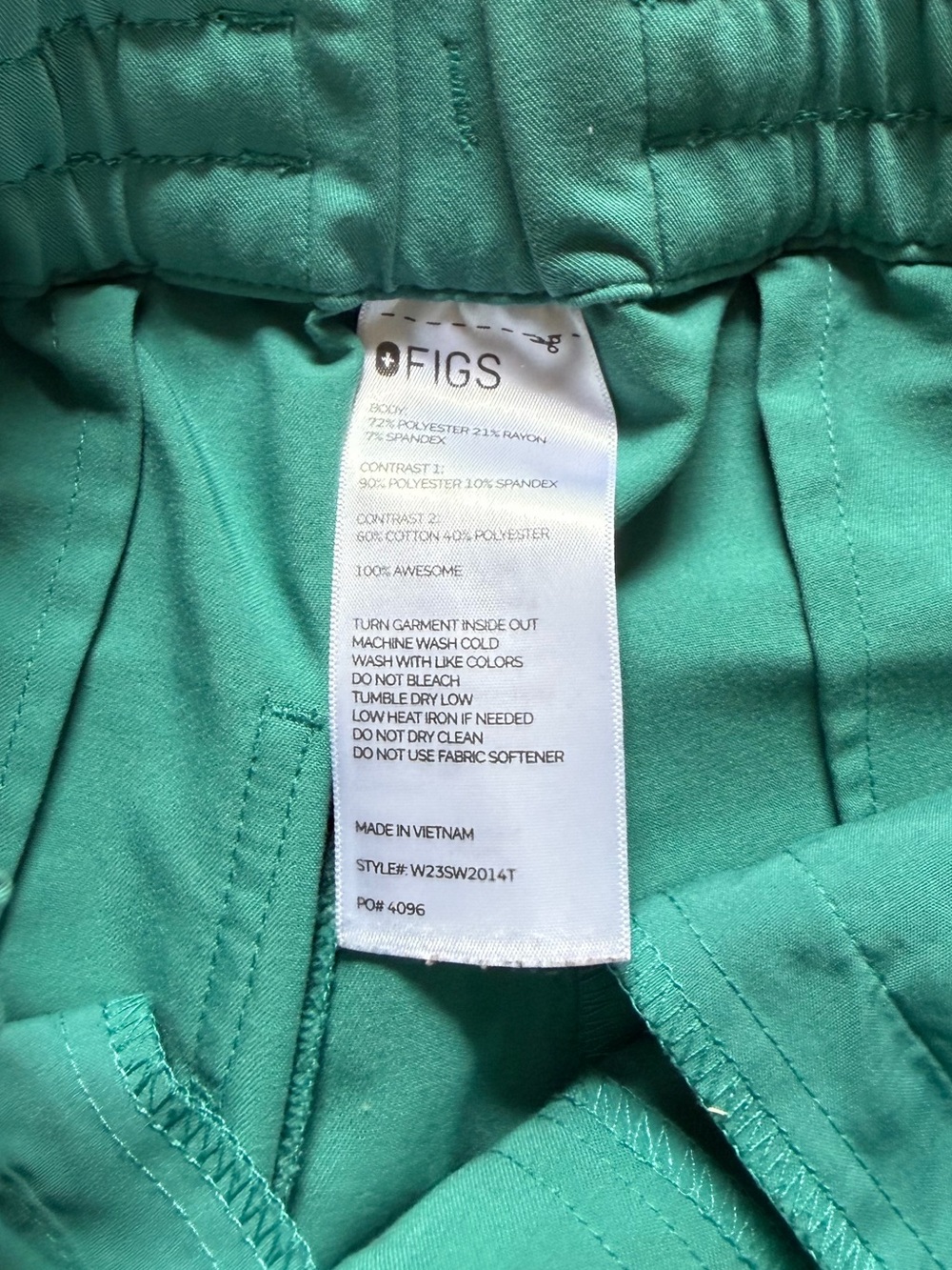 Figs Women’s Scrub Set Catarina Top Size XS Uman Jogger Size XXS/Tall Hydrogreen - Picture 11 of 12